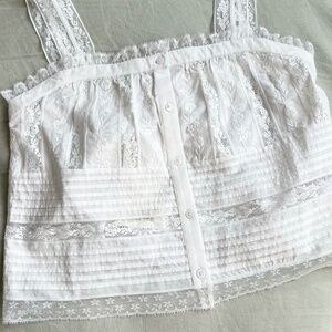 Brand New Sezane Shena Top Ecru - Size 2 (34)